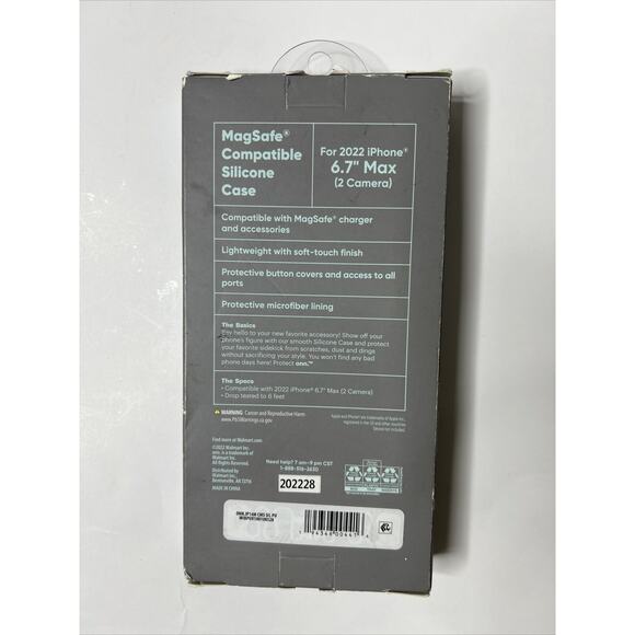 Protect Onn 1 MagSafe Compatible Purple iPhone 14 Plus Silicone Case - Picture 2 of 4